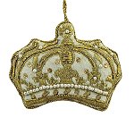 Crown of Joy Ornament Gold/White