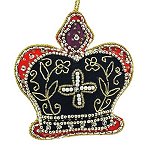 Beaded Crown in Red Black