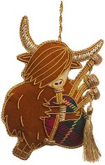 Bagpiping Highland Cow